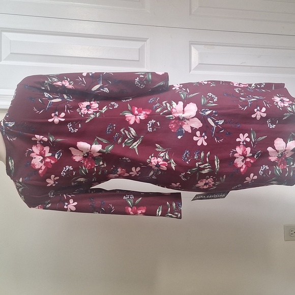Nina Leonard Floral Wrap Dress, Size Large - Picture 4 of 8